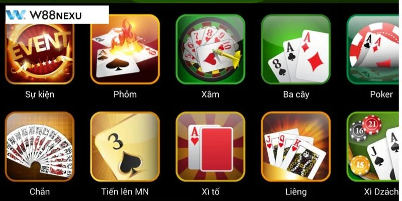 Game Đánh Bài Miễn Phí W88: Thể Thức Chơi Free Hấp Dẫn W88 đem đến cho người chơi rất nhiều game đánh bài miễn phí hấp dẫn.