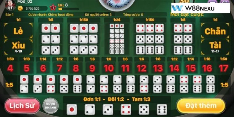 Game Tài Xỉu W88 – Trải Nghiệm Cược Ăn Tiền Thưởng Lớn Game tài xỉu tại W88 là bộ môn cược thưởng hấp dẫn hàng đầu.
